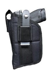 Nylon Belt or Clip on Gun Holster for CZ 75 30th Anniversary (9mm) with Laser