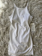 Lululemon Align High Neck Dress White, Size 4, Tennis