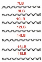 1911 7 recoil spring kit, government size,7lb to 18lb ,1911 recoil springs