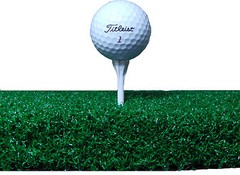 Premium Super Tee Golf Mat 4 feet x 5 feet Tee Line Mat – Holds A Wooden Tee