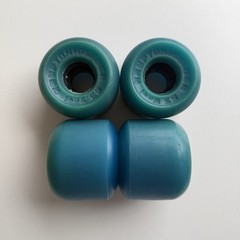 Vintage NOS Kryptonics 63.5 CSI Skateboard Wheels 63mm 85A 1980s Blue Teal