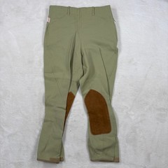 Tailored Sportsman English Riding Breeches Tan Leather Knee Patch 16R