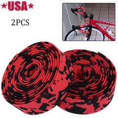 Road Bike Handlebar Tape Bicycle Cycling Bar Grip Tape Wraps Adhesive EVA Red