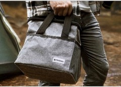TRNDlabs heather gray/black 6 Can insulated cooler bag