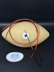 FULL-SIZE Latex Football Bladder + RED Tacky Diamond Pattern Lace + Lace Tool