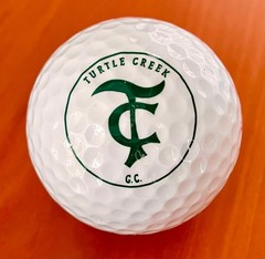 Vintage Turtle Creek Golf Course Logo Golf Ball