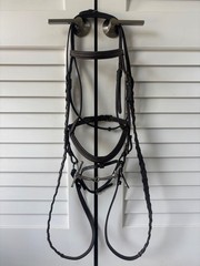 HK Harmohn Kraft Flash English Horse Bridle W/ Full Cheek Bit & Laced Reins