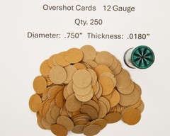 Overshot Cards – 12 Gauge Neutral Colored – Qty 250 Pieces- .750″