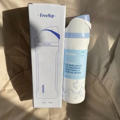 24 oz Owala Water bottle Tied and Ture FreeSip Blue Bow Bottle