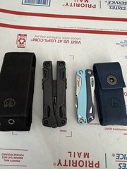 Leatherman OHT Black + Sidekick Blue Multi-Tool Bundle w/ 2 Nylon Sheaths