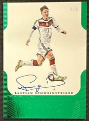 2015 Panini Flawless Pitch Perfect Bastian Schweinsteiger AUTO Emerald /5