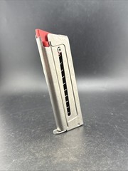 COONAN 357 MAGNUM 7 ROUND FACTORY STAINLESS MAGAZINE WITH RED FOLLOWER N.O.S.
