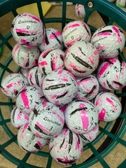 50 TAYLORMADE SPEED SOFT PINK PAINT GOLF BALLS =MINT= 5-A