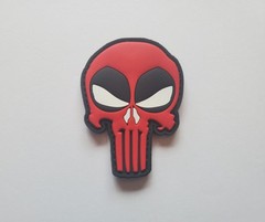 Deadpool Punisher Skull PVC Tactical Morale patch Hook & Loop Backing Free Ship