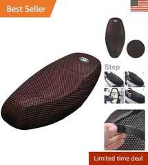 Breathable 3D Polyester Mesh Seat Cover for Dirt Bikes & Scooters – XXl Red