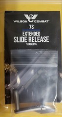 Wilson Combat 1911 Extended Slide Stop Release Lever Stainless #7S – NEW