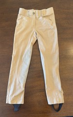 Ovation Children’s English Riding Breeches Tan size 6 With Stirrup Straps