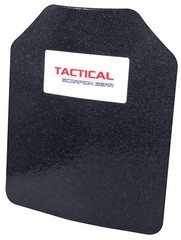 Level III AR500 Steel Body Armor Single 8 x 10 Curved Plate Coated