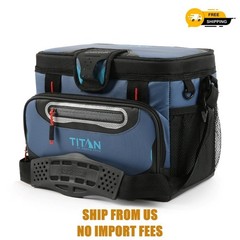 Titan by Arctic Zone 12 Can Zipperless Soft Cooler, 8 Quart, Ocean Blue