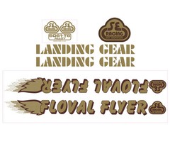 SE Racing – Floval Flyer Decal set – gold w/brown shadow