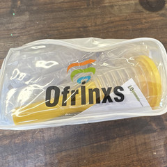 Ofranks Classic 32 fl oz Yellow/Clear Plastic Reusable Water Bottle Screw Lid