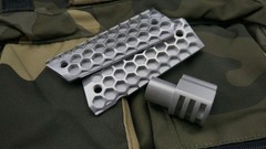 1911 Satin Punisher Muzzle Brake and «The Hive» Grips Combo + INSTALL KIT