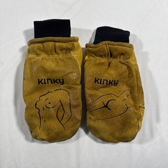Kinky Mitts Snowboarding Skiing Cold Weather Pigskin Leather Pre-Owned