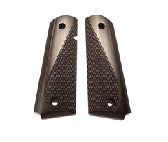 1911 Government Full Sized Wood Grips checkered Altamont USA Made Silverblack