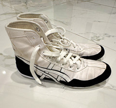 ASICS EX-EO Boxing Shoes High-Top Lace-Up Adult Unisex White/Black