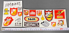 S&M BMX Decal Bike Stickers 4″ x 9″ Sheet & 4″ x 6″ Sheet