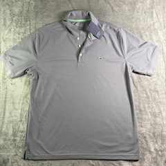 Crown & Ivy Golf Polo Shirt Moisture Wicking Performance Gray Large (READ)