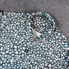 Bad Birdie Mens 2XL Floral Golf Polo Shirt Short Sleeve Performance Stretch Teal