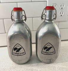 ONE (1) Le Grand Tetras France Water Flask Canteen Aluminum 0,75L .75L 25 oz VGC