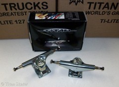 TITAN TI-LITE 5.0 GUN METAL GRAY Skateboard Trucks NOS 2 Trucks for DISPLAY ONLY