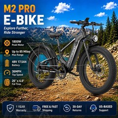 Aipas M2PRO 1800W Electric Bike 48V 17.5AH Adult E-Mountain Bike Full Suspension