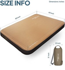 Lost Horizon Queen Air & Foam Camping Pad Self-Inflating Sleeping Pad w/Pump