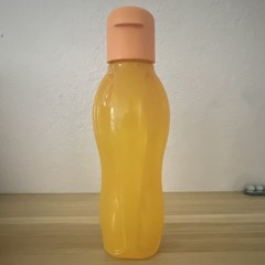 32 fl oz Orange Plastic Reusable Water Bottle w/ Flip-Top Lid, Classic