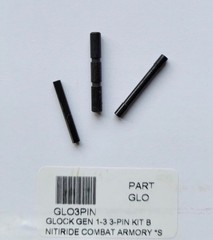 Combat Armory STEEL 3 Pin Set Kit fits Glock GEN 1-3, G17 G19 G22 G23 G21 Others