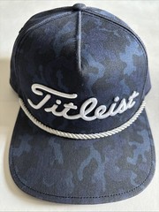 Titleist Limited Edition Rope Hat, Flat Bill, Navy Blue Camo, Preowned