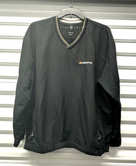 Nike Golf Hankook Shirt Pullover Windbreaker XXL Black Two Pockets V-Neck