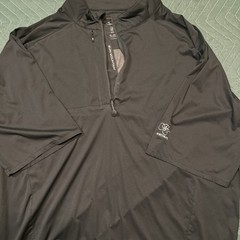 SunMountain Golf rain Q-Zip Shortsleeve Windwear. Black. Men’s XXL. Club Logo