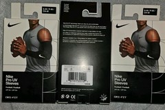 Nike Pro UV Dri-FIT Football Sleeves Mens S-M Black Abrasion Resistant MSRP $28