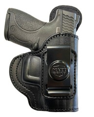 IWB Black Full Grain Leather Holster – Smith & Wesson SW MP 9 Shield Plus 3.1″
