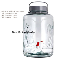 Household Glass Bottle With Faucet For Brewing Wine 270.5 OZ 男性长寿养生专用