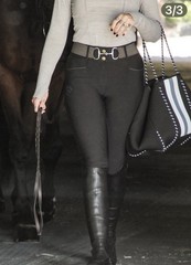 The Modern Horse Tech Sport Knee Patch Breeches Equestrian Black Size Large