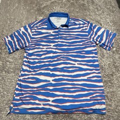 Breakfast Balls All Day Polo Shirt Men’s Wild America Blue Performance Large