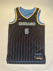 Nike Chicago Sky Angel Reese #5 Explorer Edition WNBA Jersey Black Womens Small
