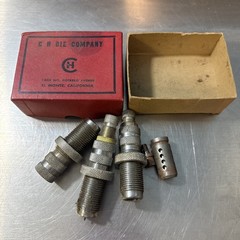 Vintage C-H Die Co. RELOADING DIES Sizer & Crimp/Seater