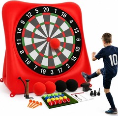 Giant Inflatable Soccer Dart Board & Golf Darts Game for Outdoor Fun