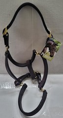 Perri’s 3/4-Inch Pony Leather Turnout Halter – Havana